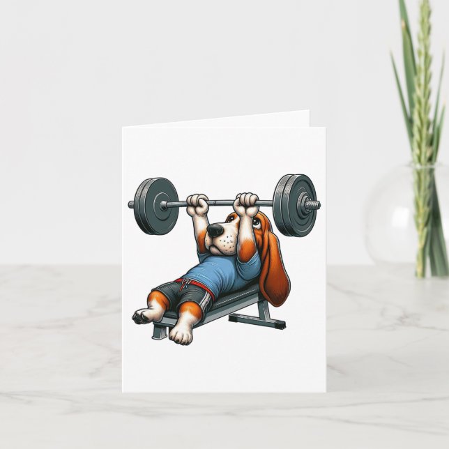Bet Hound Weightlifting Fitness Gym Training Bodyb Card (Front)