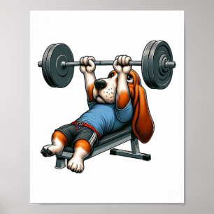 Bet Hound Weightlifting Fitness Gym Training Bodyb Poster