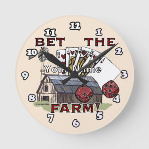 Bet The Farm Poker  Round Clock