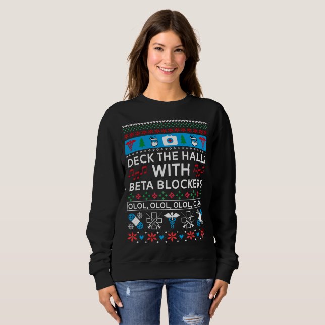 Beta Blockers - Nurse Ugly Christmas Sweater (Front Full)