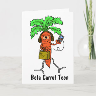 Beta Carrot Teen Funny Easter Card   Customise It!