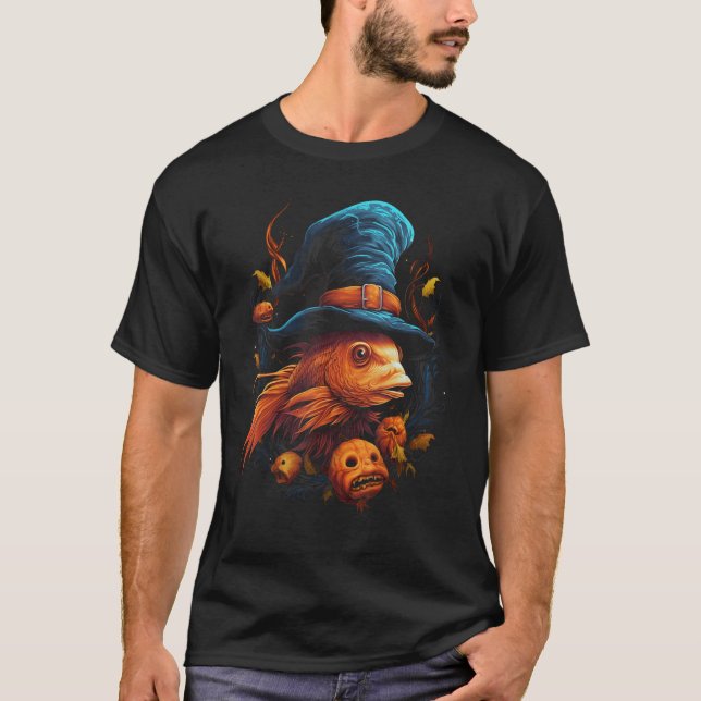 Beta Fish Fish Halloween Graphic Tees for Men Wome (Front)