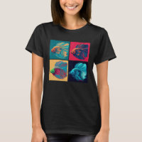 Beta Fish Pop Illustration Colourful Animal Women