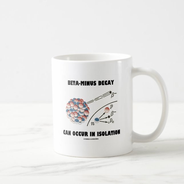 Beta-Minus Decay Can Occur In Isolation (Physics) Coffee Mug (Right)