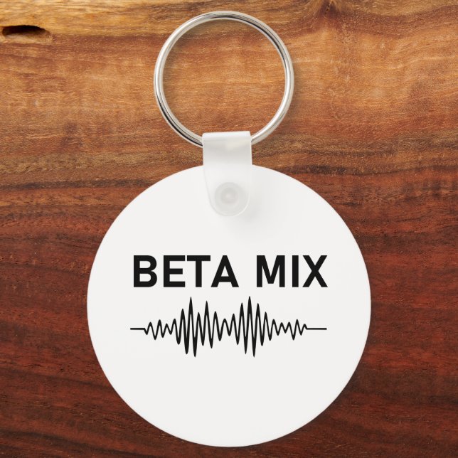 Beta Mix - Audio Waveform Key Ring (Front)