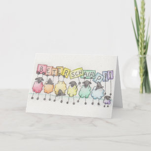 Beterschaap! Beterschapskaart met schaapjes Card