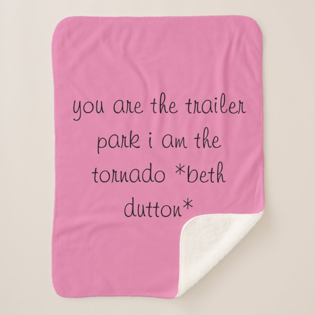 beth dutton quote sherpa blanket (Front)