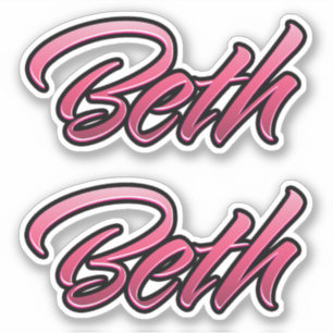 Beth faded pink sticker sticker embroiderset