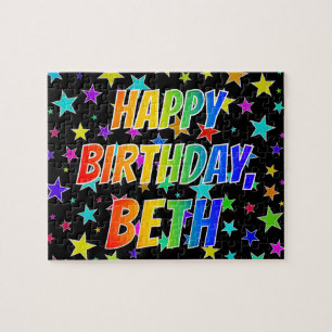 "BETH" First Name, Fun "HAPPY BIRTHDAY" Jigsaw Puzzle
