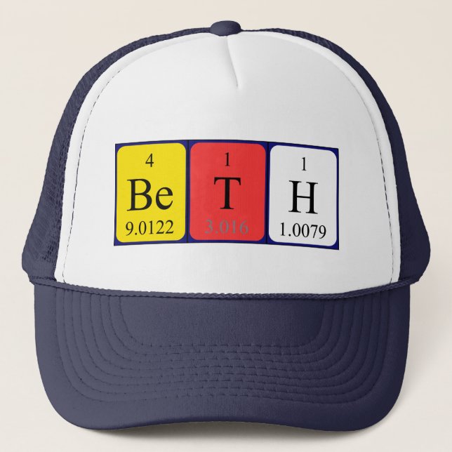 Beth periodic table name hat (Front)