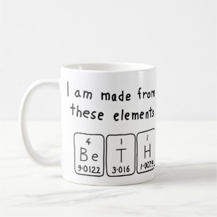 Beth periodic table name mug