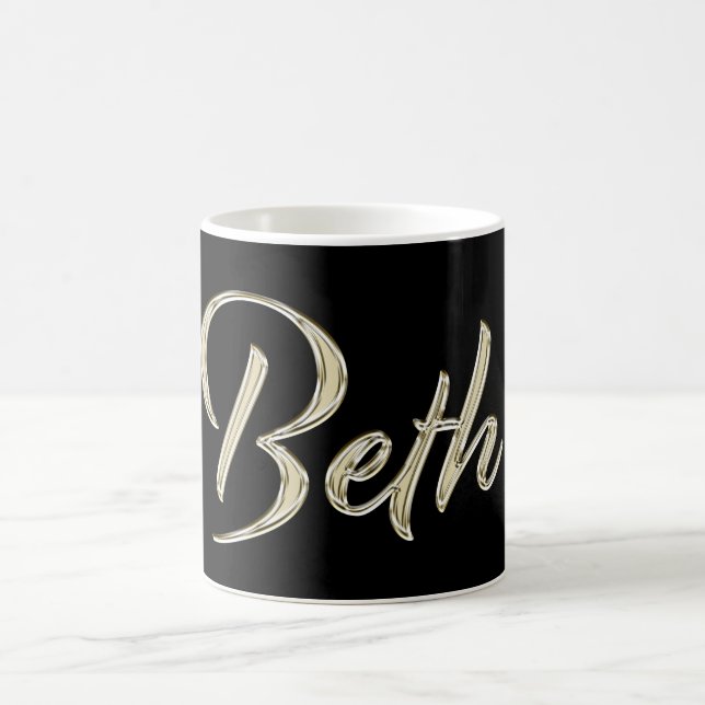 Beth white Handwriting Tasse Kaffeetasse Coffee Mug (Center)