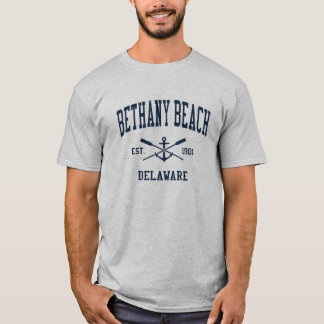 Bethany Beach DE Vintage Navy Crossed Oars & Ancho T-Shirt