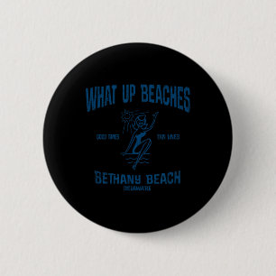 Bethany Beach Delaware De Funny Vintage Beaches Te 6 Cm Round Badge