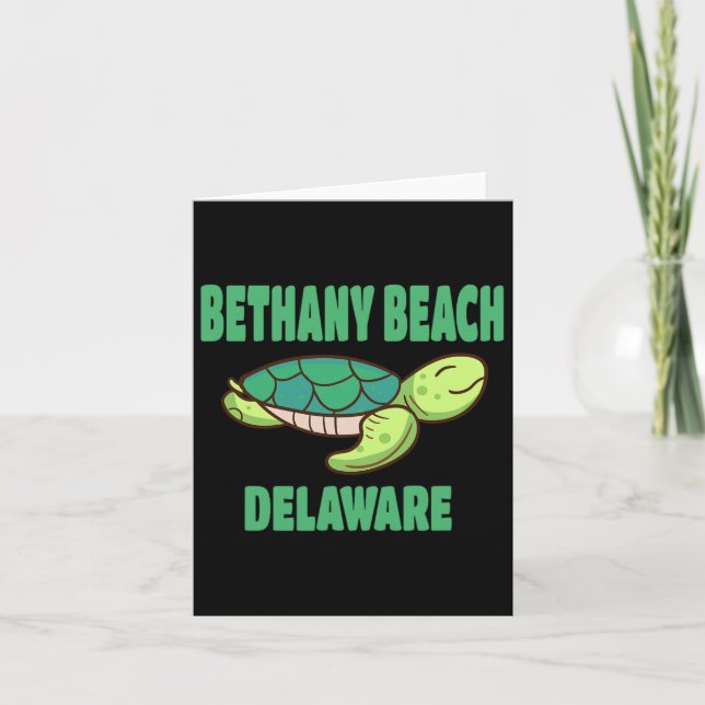 Bethany Beach Delaware Sea Turtle Themed  Card (Front)