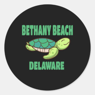 Bethany Beach Delaware Sea Turtle Themed  Classic Round Sticker