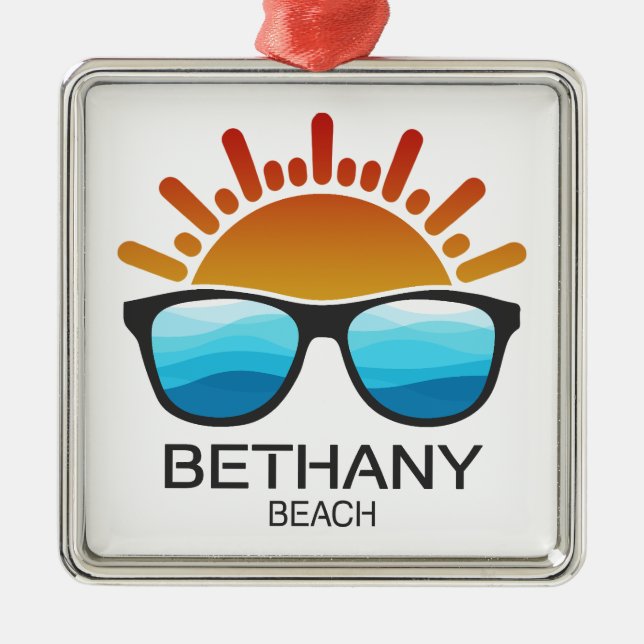 Bethany Beach Delaware Sunglasses Metal Ornament (Front)
