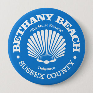 Bethany Beach (seashell) 10 Cm Round Badge