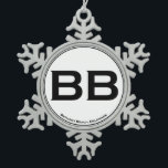 Bethany Beach Snowflake Pewter Christmas Ornament<br><div class="desc">Original Digital Art.</div>