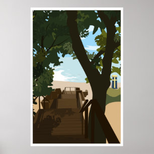Bethany Beach Stairs Poster, 24"x36" Poster
