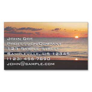 Bethany Beach Sunrise II Magnetic Business Card