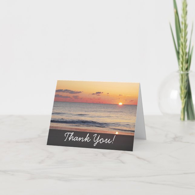 Bethany Beach Sunrise II Thank You Card (Front)