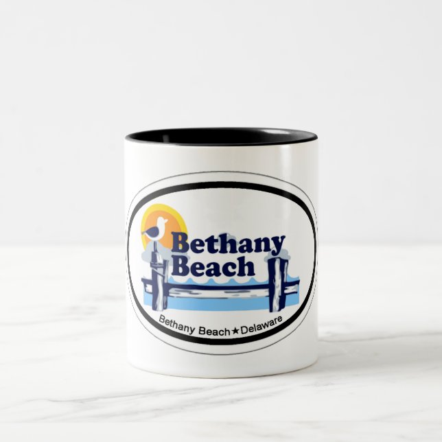 Bethany Beach. Two-Tone Coffee Mug (Center)