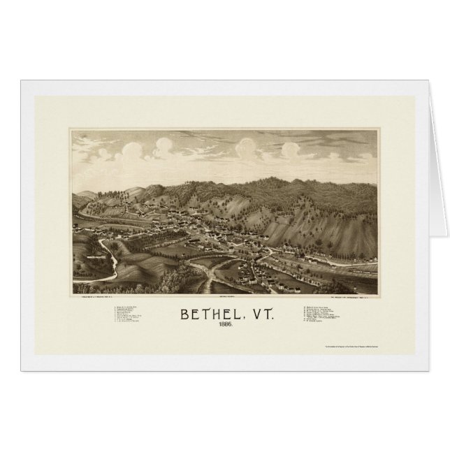 Bethel, VT Panoramic Map - 1886 (Front Horizontal)