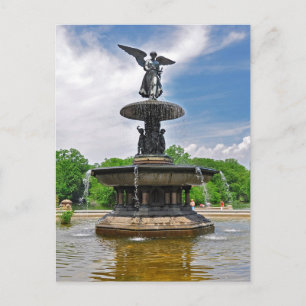 Bethesda "Angel of the Waters" Central Park, NYC Postcard