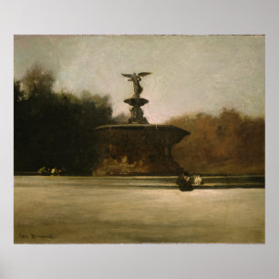 Bethesda Fountain by George Bellows (1905) Poster