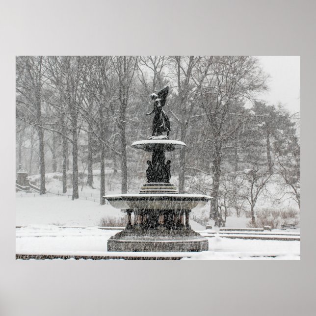 Bethesda Fountain in Central Park Photo Poster (Front)