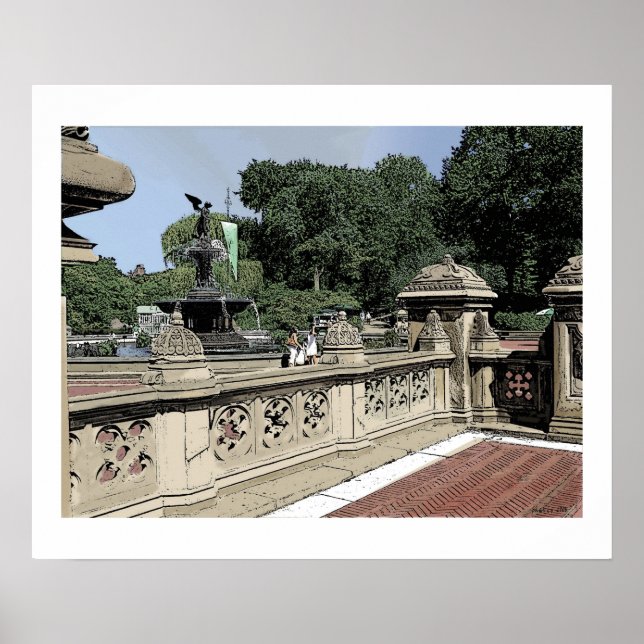 BETHESDA FOUNTAIN SUMMER CENTRAL PARK POSTER (Front)