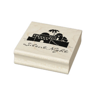 Bethlehem Christmas Sentiment Rubber Art Stamp