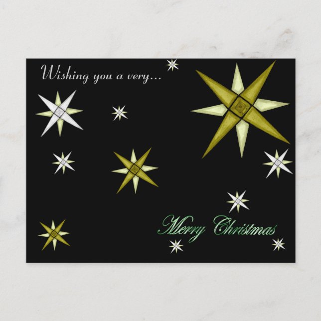 Bethlehem Night Shining Stars Postcard (Front)