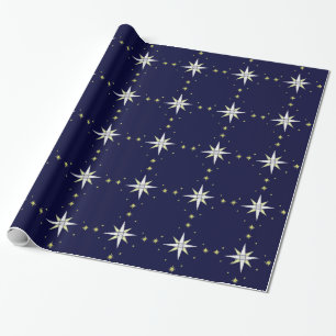 Bethlehem Night Shining Stars Wrapping Paper