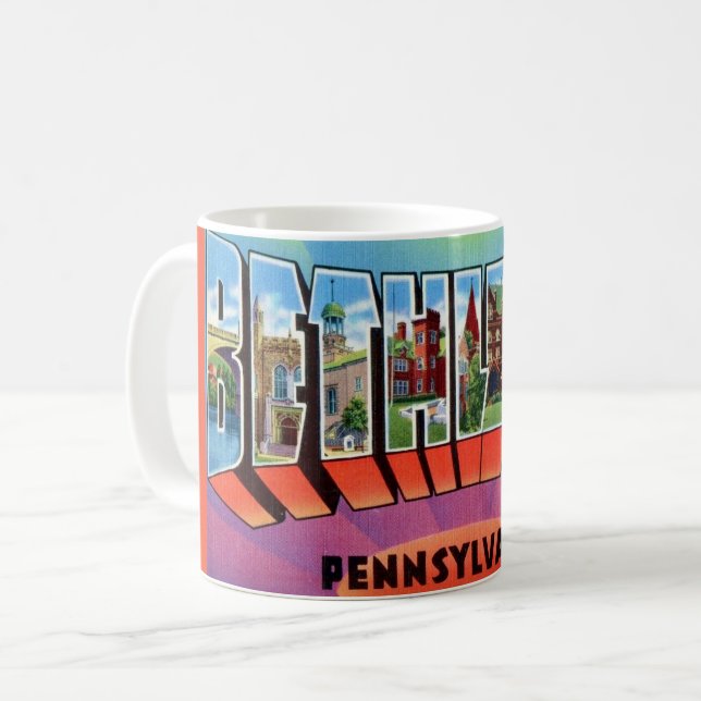 Bethlehem PA Postcard Coffee Mug (Front Left)