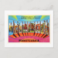 Bethlehem Pennsylvania PA Vintage Travel Souvenir