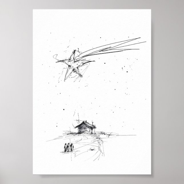 Bethlehem Star and Three Kings - Nativity Scene Poster (Front)