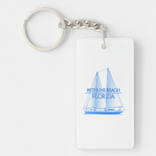 Bethune Beach Coastal Nautical Sailing Sailor Key Ring