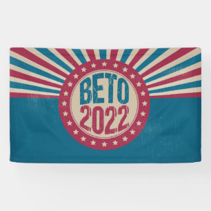 Beto 2022 Vintage American Flag Governor Election Banner