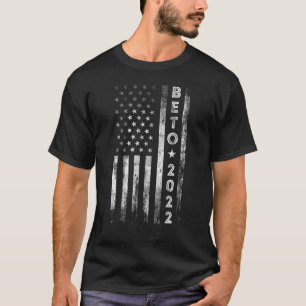 Beto for Governor 2022 Texas American Flag Retro V T-Shirt