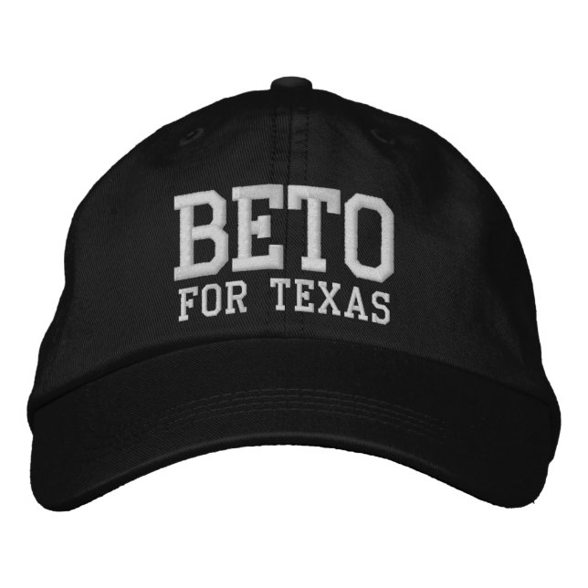 Beto for Texas black and white Embroidered Hat (Front)
