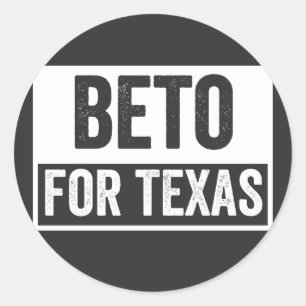 beto FOR TEXAS Classic Round Sticker