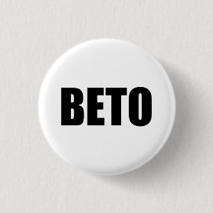 Beto O’Rourke black and white modern typography 3 Cm Round Badge