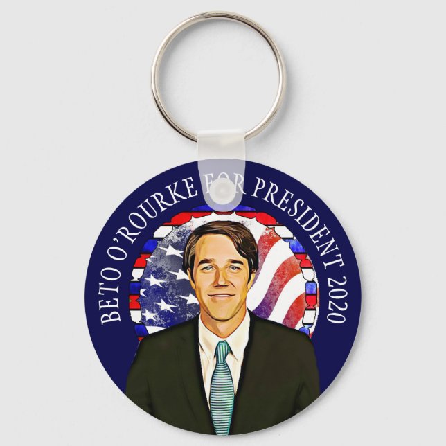 Beto O'Rourke for President 2020 US Election Key Ring (Front)