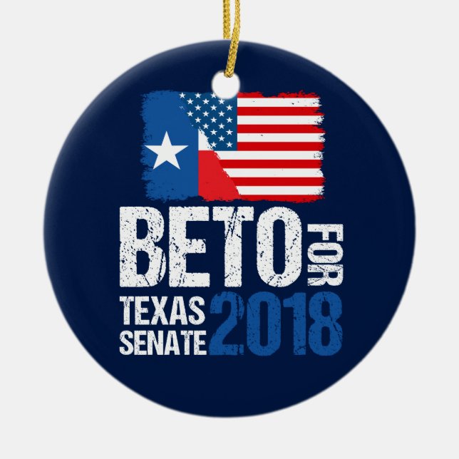 Beto O'Rourke for Texas Senate 2018 Election Ceramic Ornament (Front)