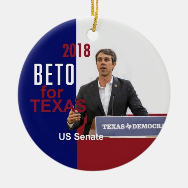 BETO O'Rourke Texas 2018 Ceramic Ornament (Front)