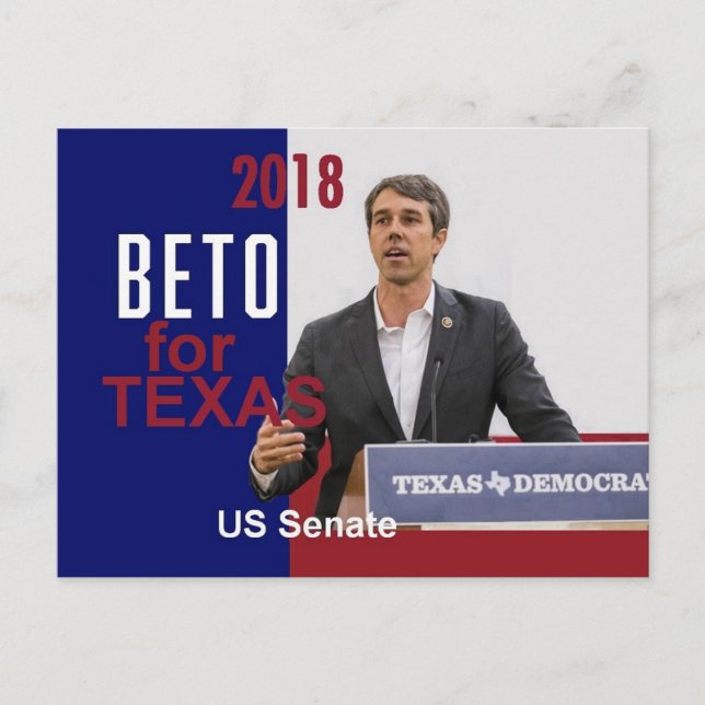 BETO O'Rourke Texas 2018 Postcard (Front)