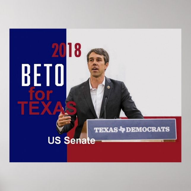BETO O'Rourke Texas 2018 Poster (Front)