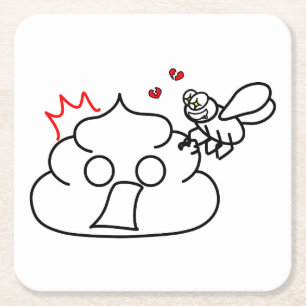 Betrayal - Brootsch the PooPoo Square Paper Coaster